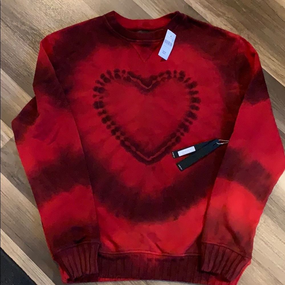 AMIRI heart tie dye crew